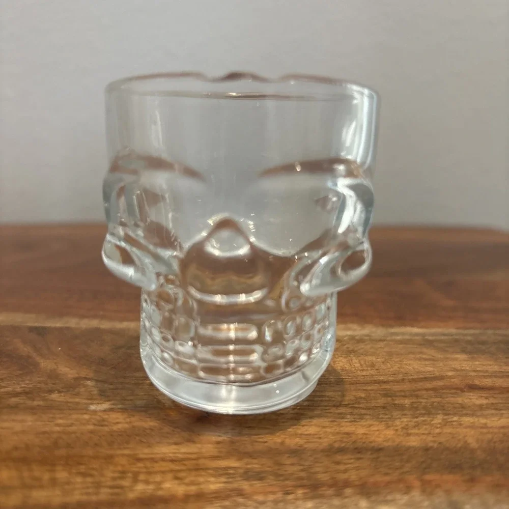 Crystal Head Vodka Skeleton Skull Head Shot Glasses‎ Set of 3 Clear